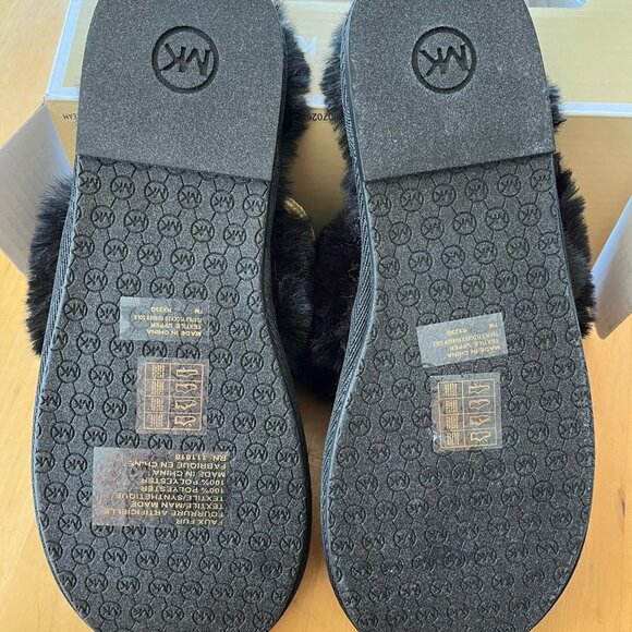 BNIB MK Slippers Black & Cream size 7 - Picture 4 of 6